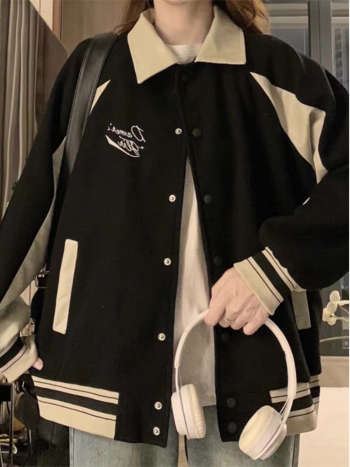 Baseball Jackets Girls With Le - Women'S Fashion Utility Jacket reseña y precio