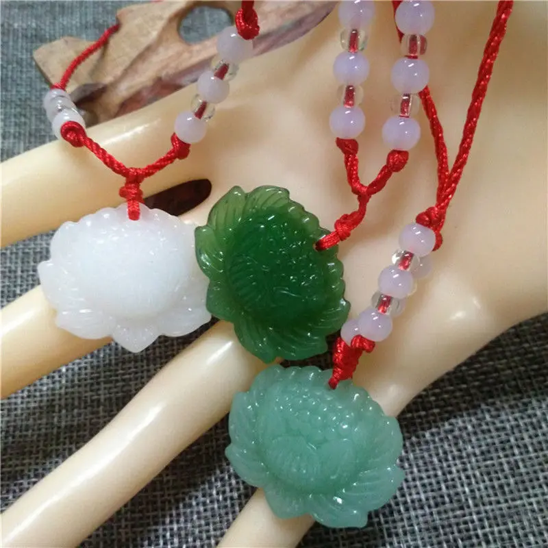 Natural Green Jade Lotus Penda - Women'S Fashion Jewellery reseña y precio