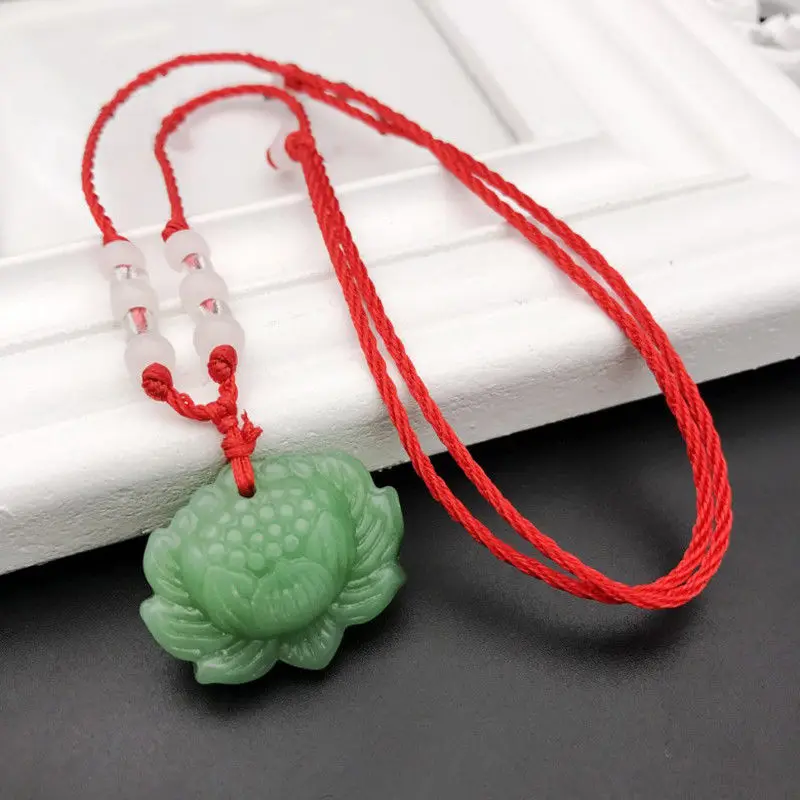 Natural Green Jade Lotus Penda - Women'S Fashion Jewellery reseña y precio