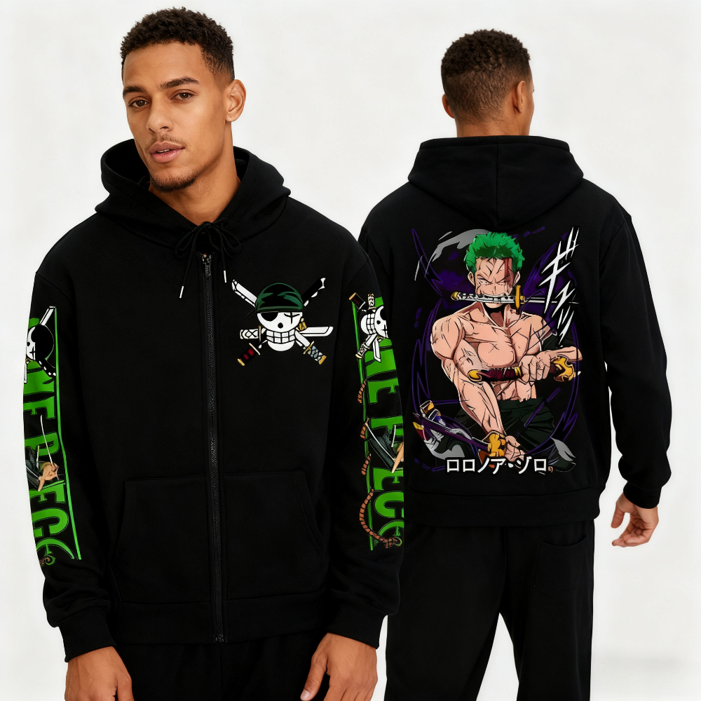 Streetwear One Piece Zoro Anim - Women'S Fashion Zip Up Hoodies reseña y precio