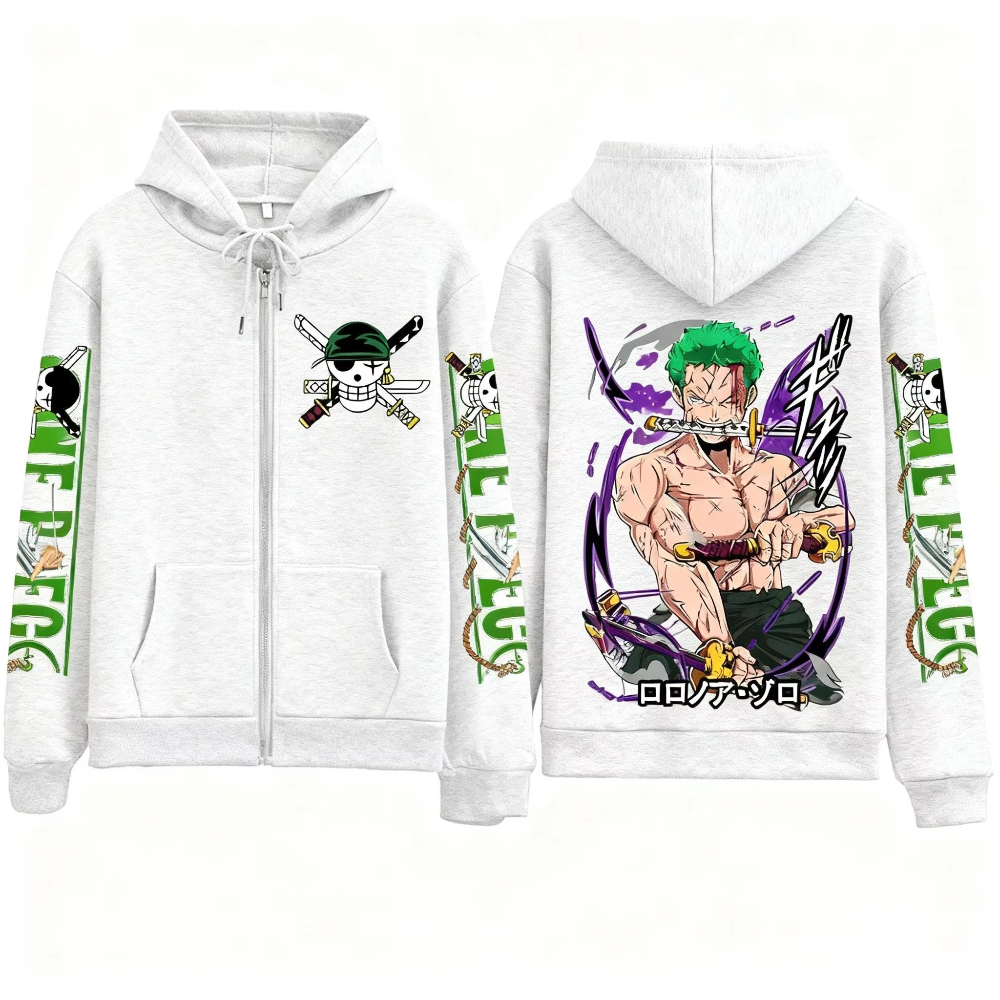 Streetwear One Piece Zoro Anim - Women'S Fashion Zip Up Hoodies reseña y precio