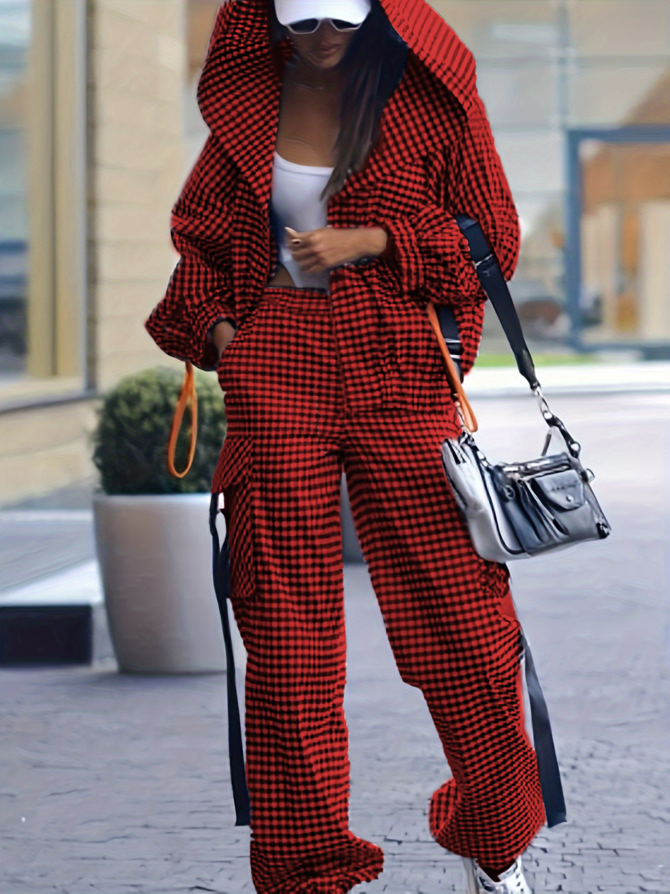 Spring Autumn Casual Plaid Pri - Women'S Fashion Zip Up Hoodies reseña y precio