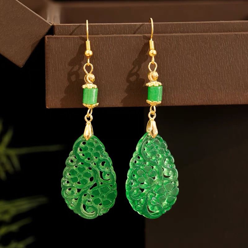 925 Silver Natural Green Jade  - Women'S Fashion Jewellery reseña y precio