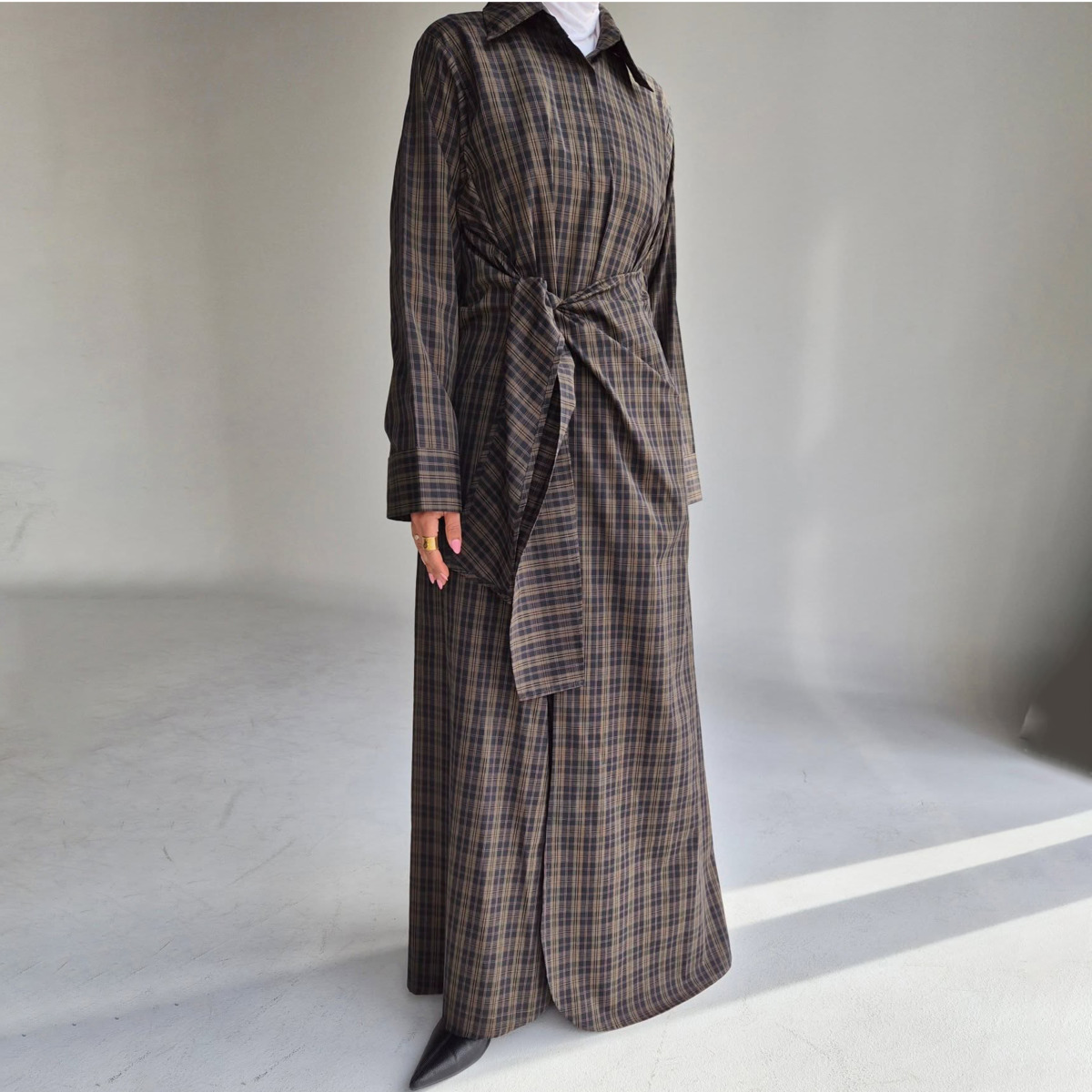 VTKW 2026 New Arrival Women Da - Belted Shirt Dress reseña y precio
