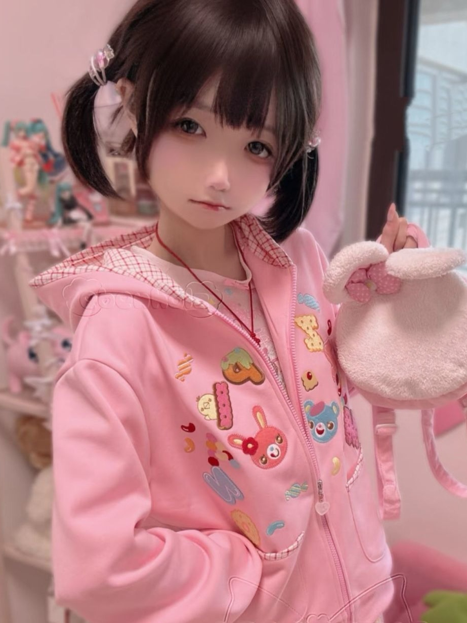 Kawaii Hoodie Cartoon Patch Po - Women'S Fashion Zip Up Hoodies reseña y precio