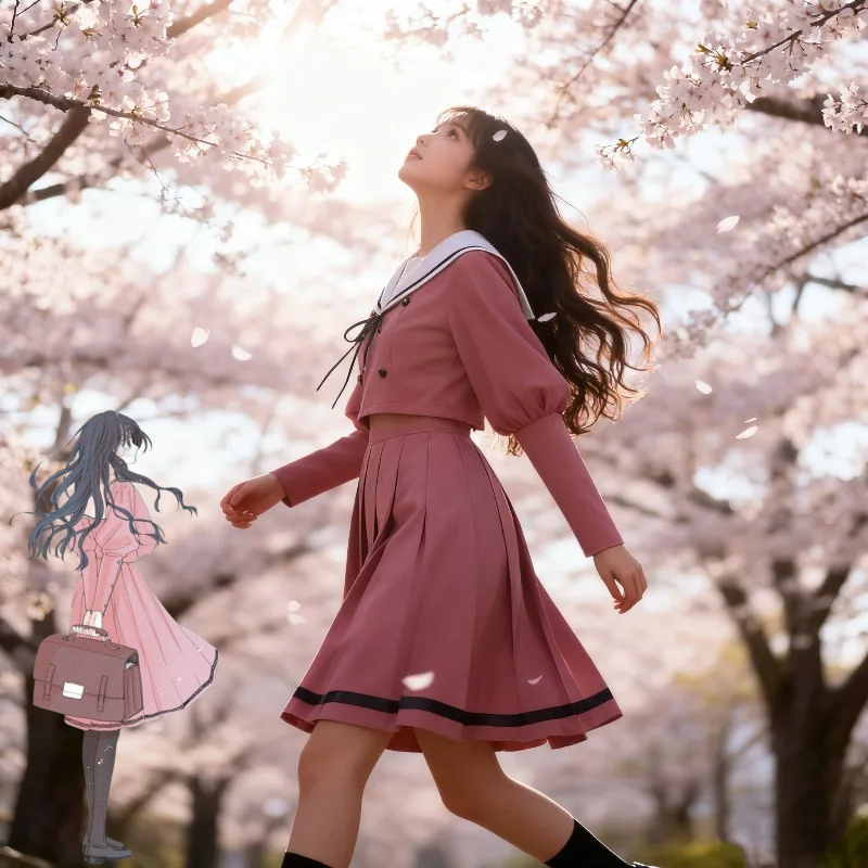 Anime The Fragrant Flower Bloo - Belted Shirt Dress reseña y precio