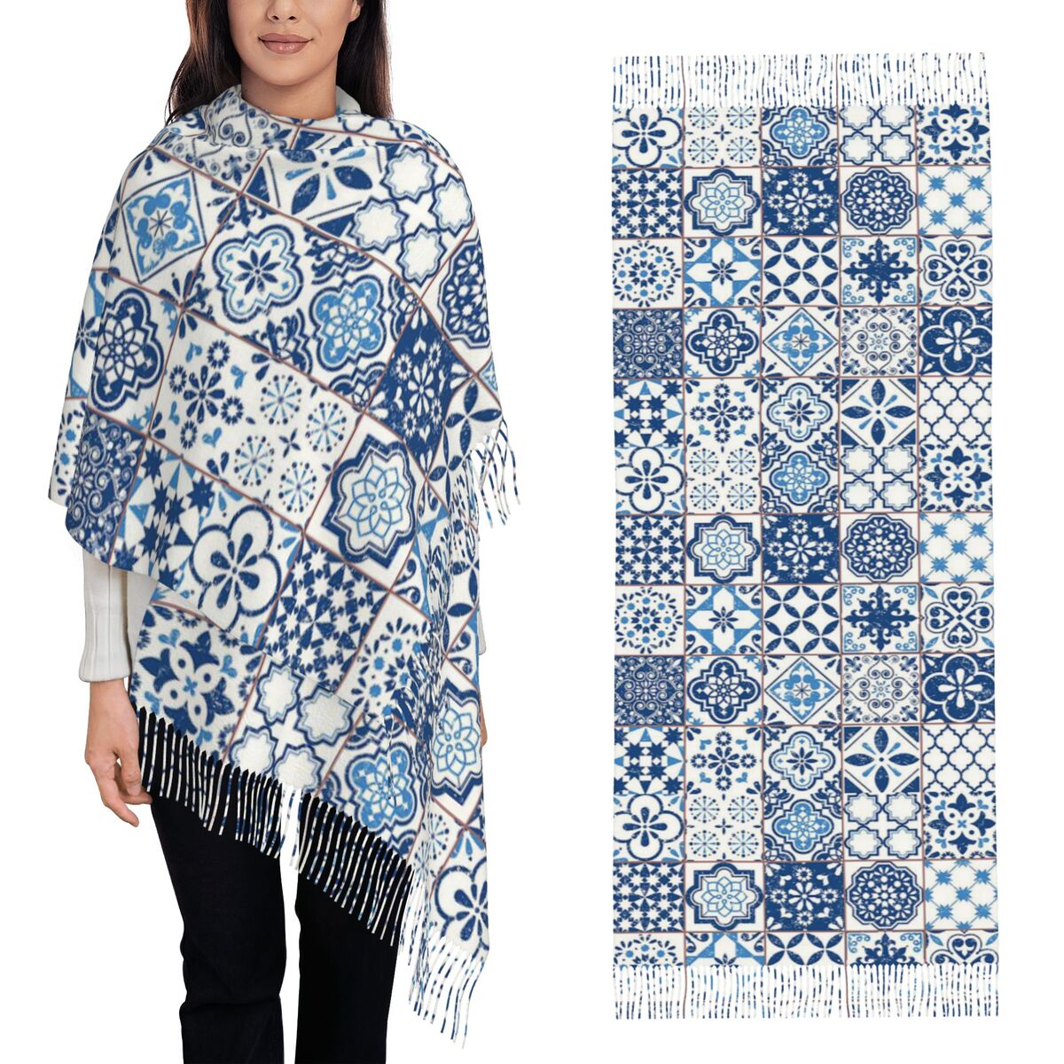 Blue Portuguese Tile Portugal  - Women'S Fashion Portugal reseña y precio