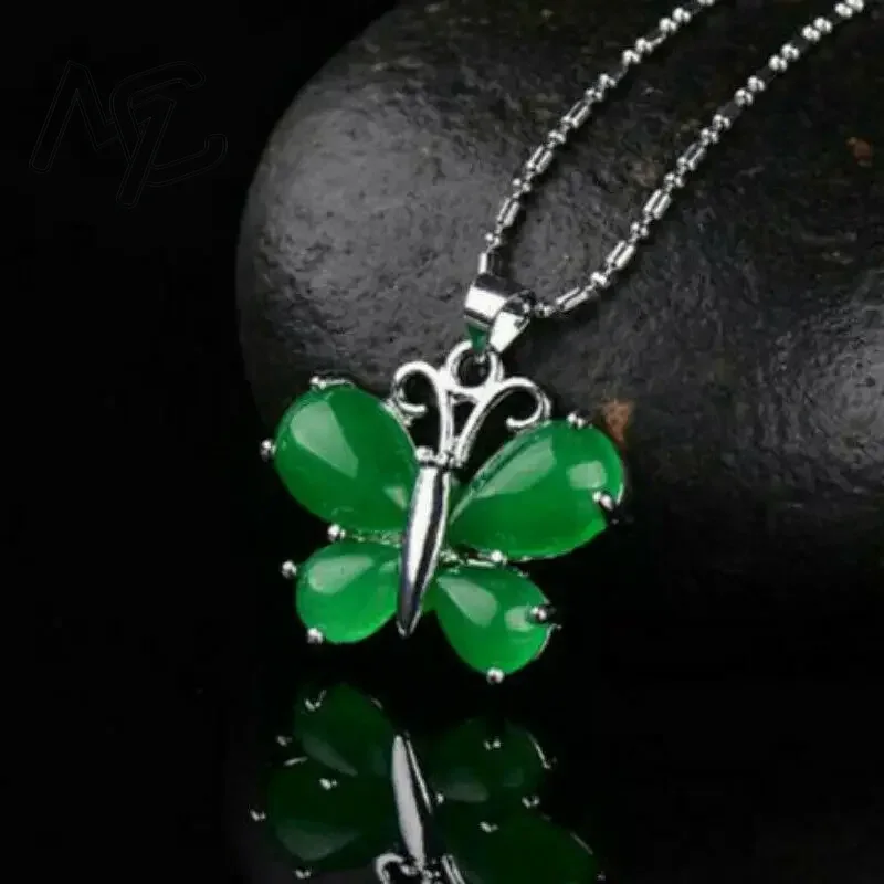 S925 Silver Green Jade Butterf - Women'S Fashion Jewellery reseña y precio