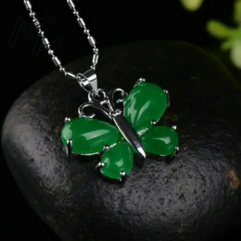S925 Silver Green Jade Butterf - Women'S Fashion Jewellery reseña y precio
