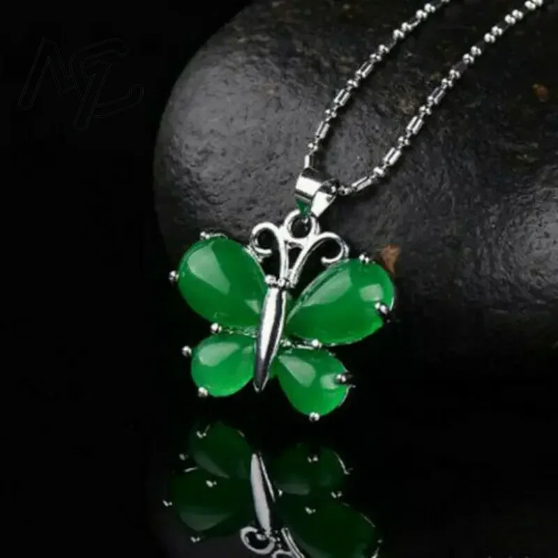 S925 Silver Green Jade Butterf - Women'S Fashion Jewellery reseña y precio