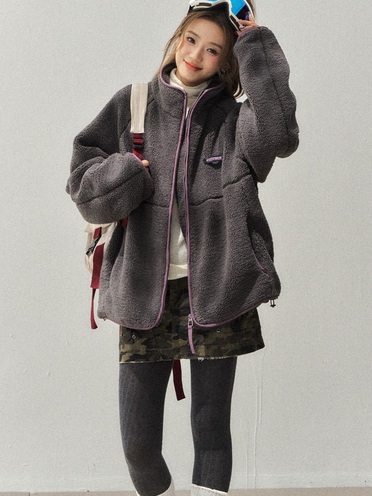 Lamb Wool et Oversized Woman C - Women'S Fashion Utility Jacket reseña y precio