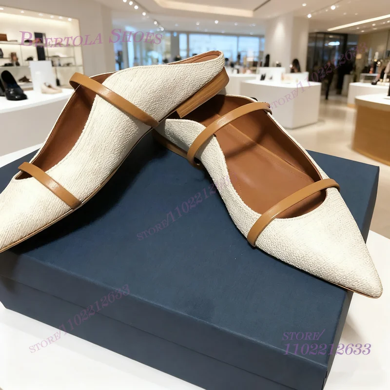 Flat Mules Half Round Pointed  - Women'S Fashion Belts reseña y precio