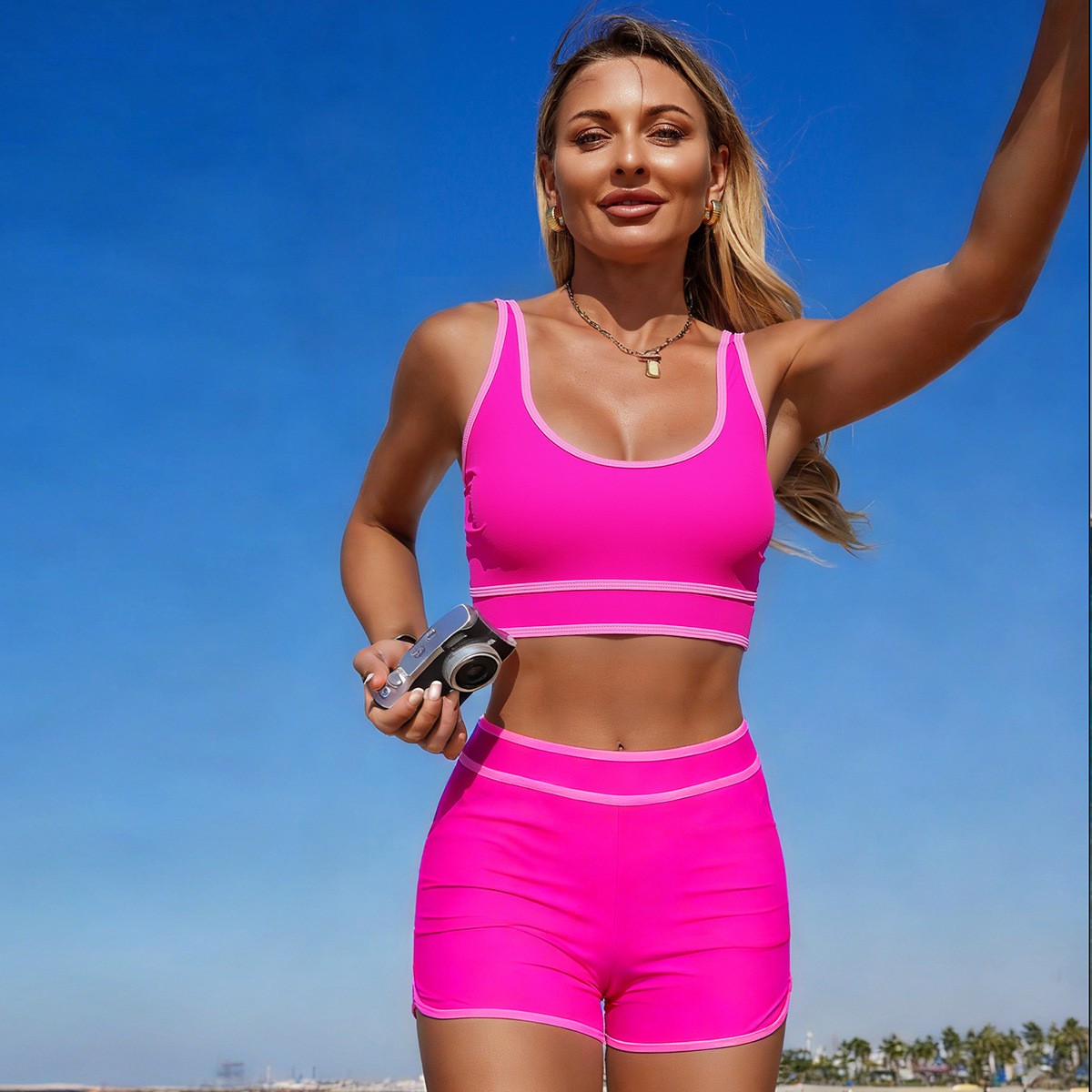 Olive Green Bikini Sleeveless  - Crop Top Women reseña y precio
