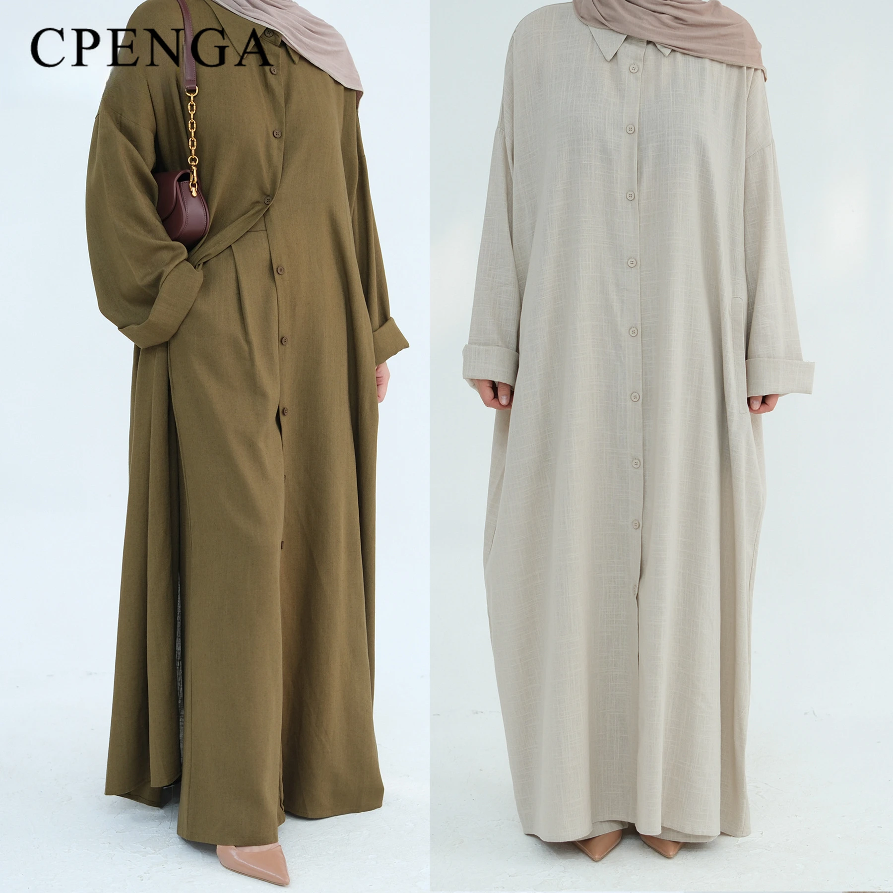 Ramadan Two Piece Linen Muslim - Turkey Women Fashion reseña y precio