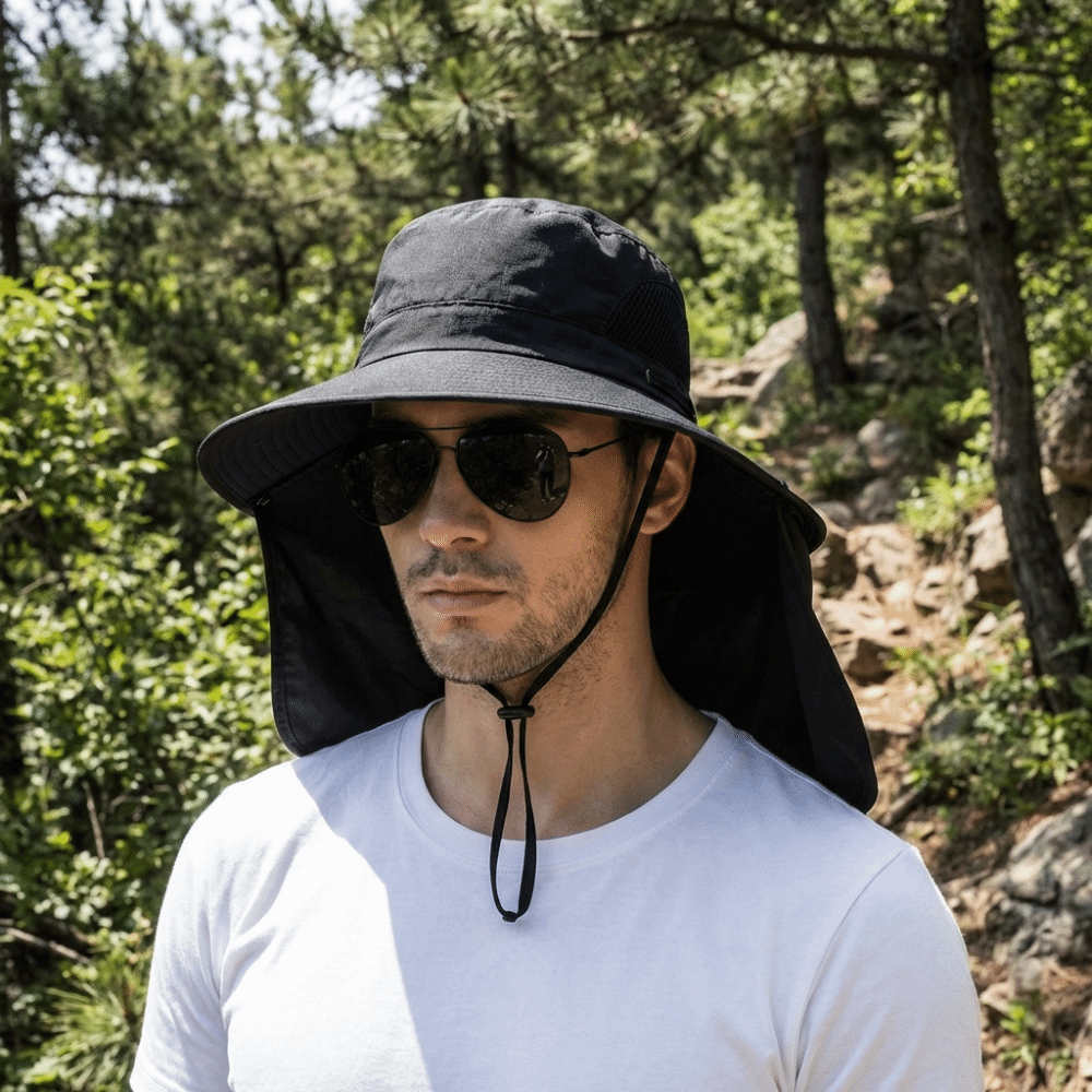 Removable Cloth Men Sun Hat Bi - Bucket Hat Women reseña y precio