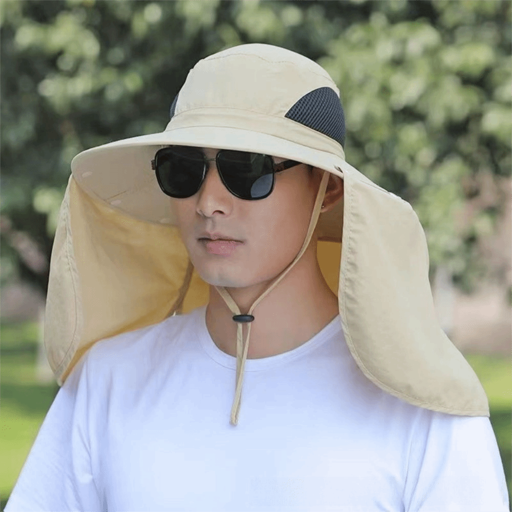 Removable Cloth Men Sun Hat Bi - Bucket Hat Women reseña y precio
