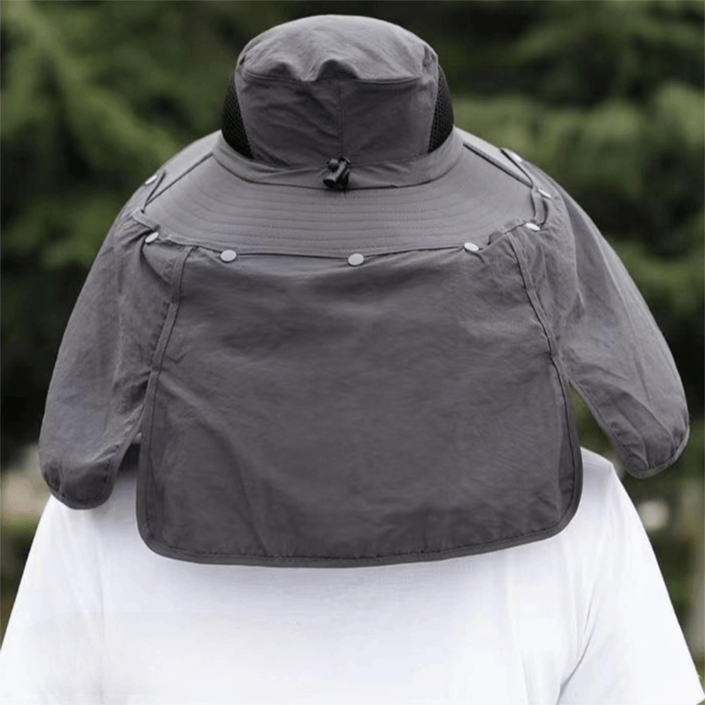 Removable Cloth Men Sun Hat Bi - Bucket Hat Women reseña y precio