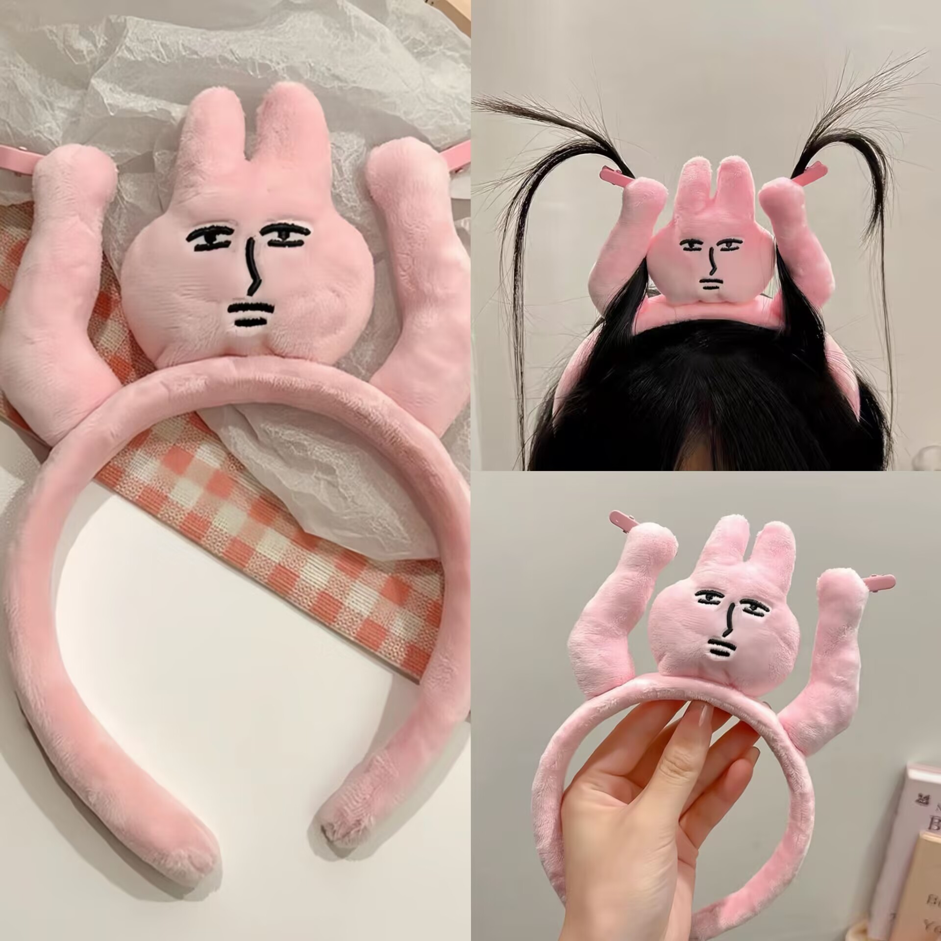 1pc Cute Pink Rabbit Ear Headb - Women Fashion Fun reseña y precio