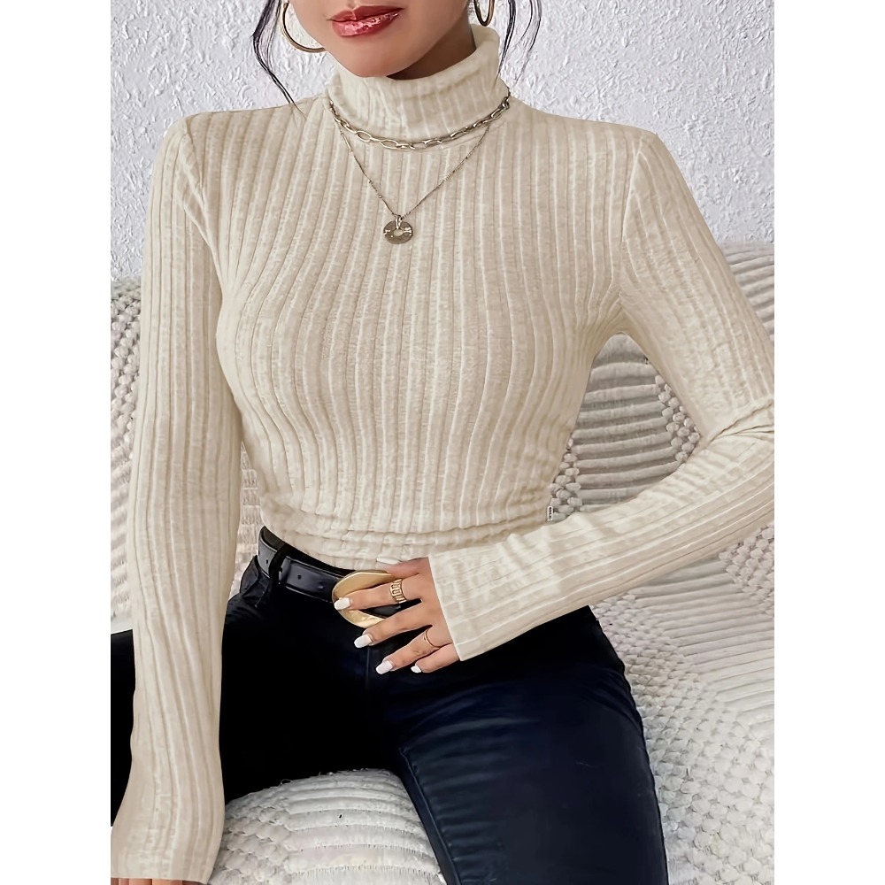 Plus Size 1XL-5XL Women's Slim - Ribbed Knit Sweater reseña y precio