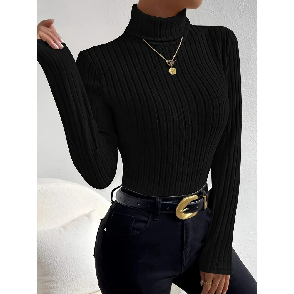 Plus Size 1XL-5XL Women's Slim - Ribbed Knit Sweater reseña y precio