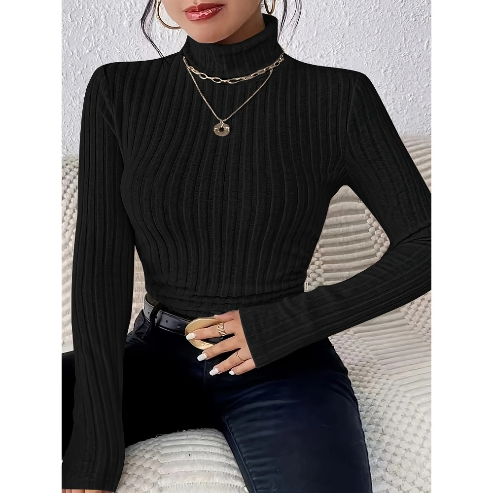Plus Size 1XL-5XL Women's Slim - Ribbed Knit Sweater reseña y precio