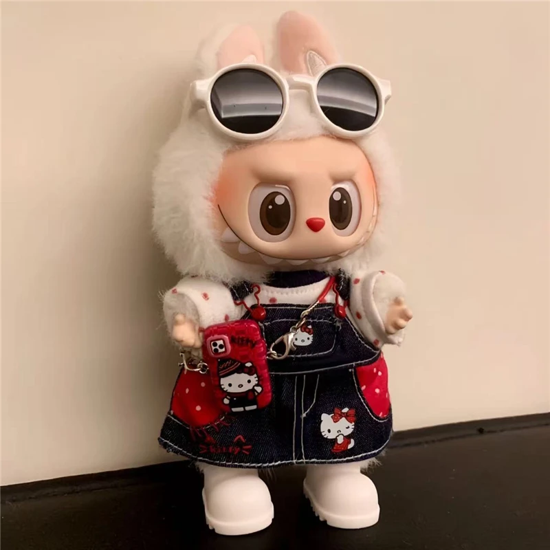 15 17cm For Labubu Doll Polka  - Belted Shirt Dress reseña y precio