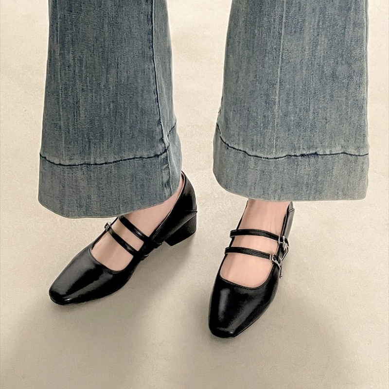 Square Toe Low Heel Women Silv - Women'S Fashion Belts reseña y precio