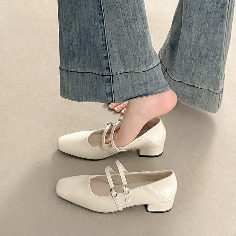 Square Toe Low Heel Women Silv - Women'S Fashion Belts reseña y precio