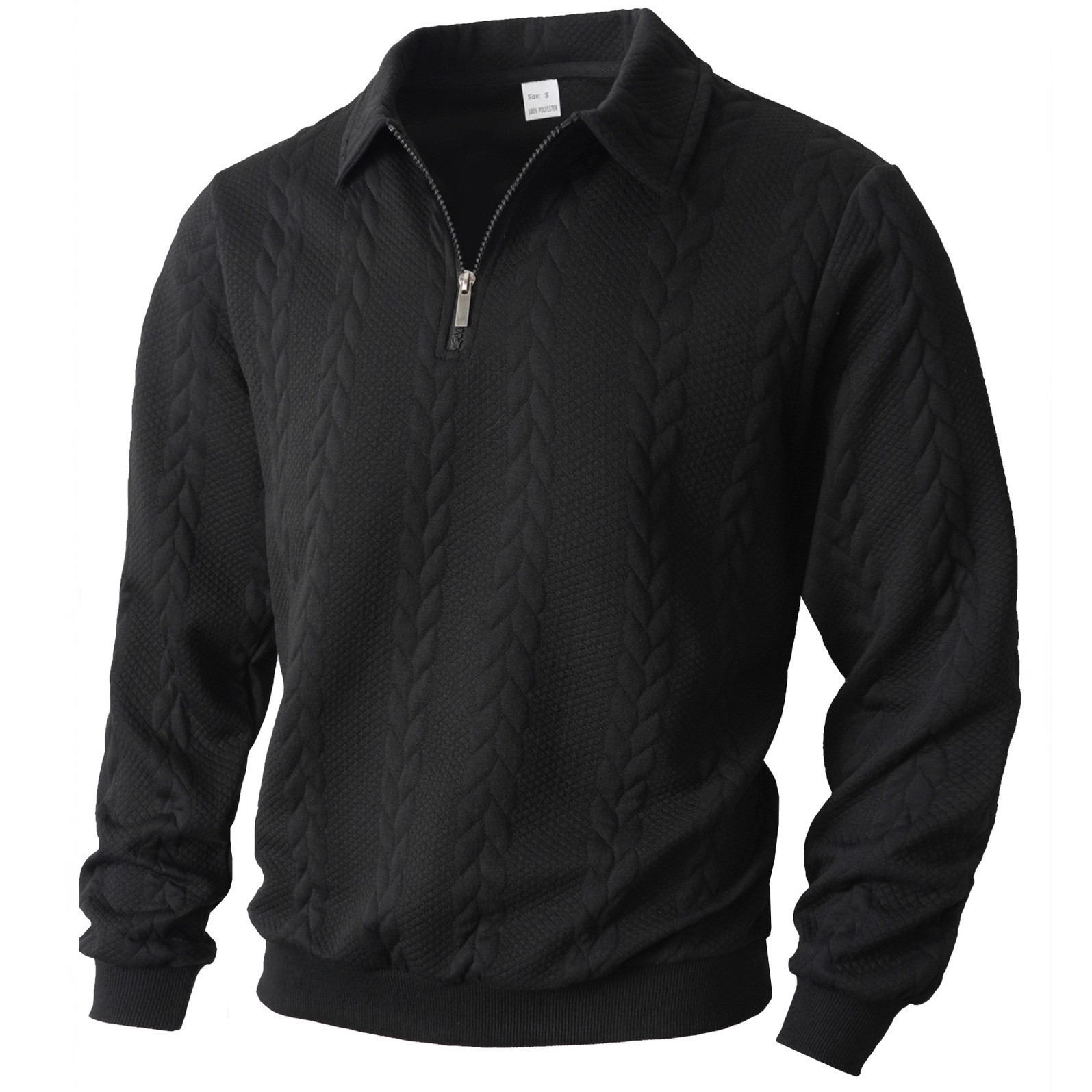 Men's Sweater Man Jacquard Lon - Ribbed Knit Sweater reseña y precio