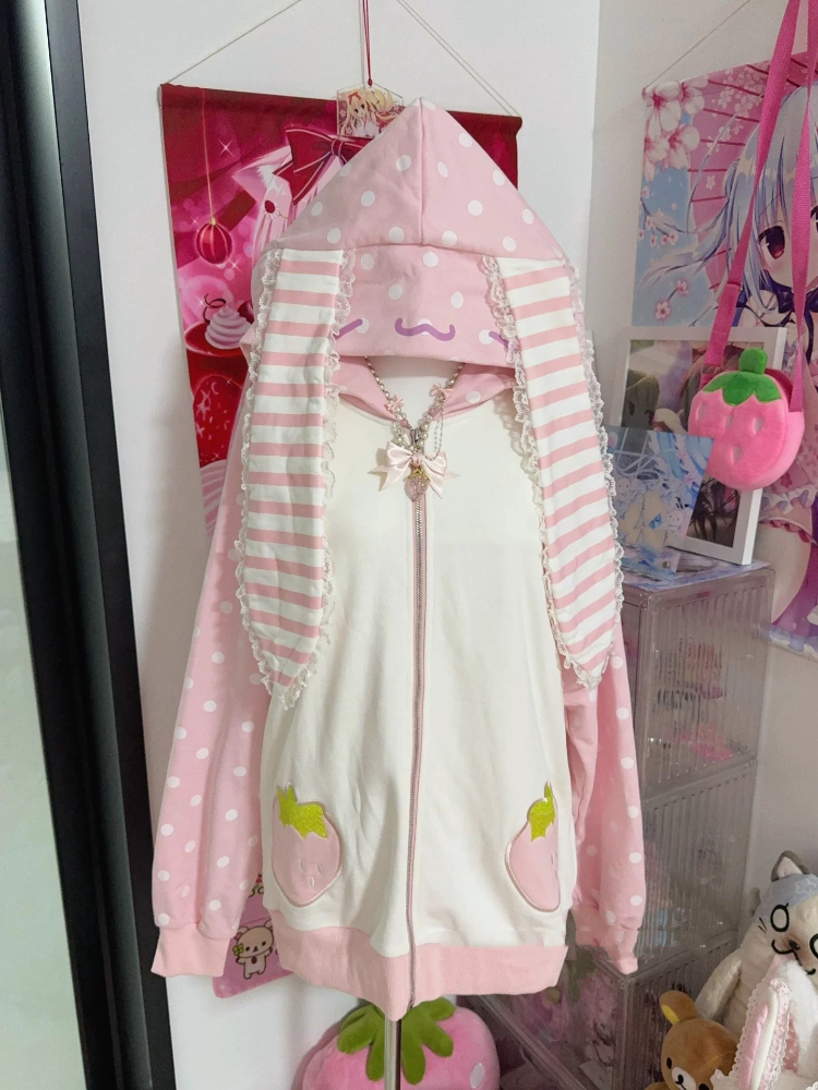 Japanese Sweet Kawaii Hooded C - Women'S Fashion Zip Up Hoodies reseña y precio