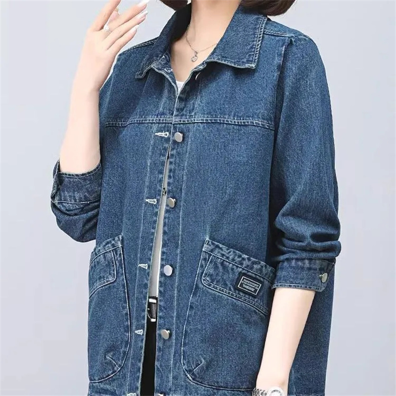 Spring Autumn Lady Long Sleeve - Women Fashion Jeans Top reseña y precio