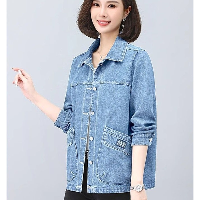 Spring Autumn Lady Long Sleeve - Women Fashion Jeans Top reseña y precio