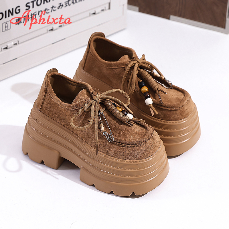 Aphixta Suede Upper Fringe Dec - Women'S Fashion Korea reseña y precio