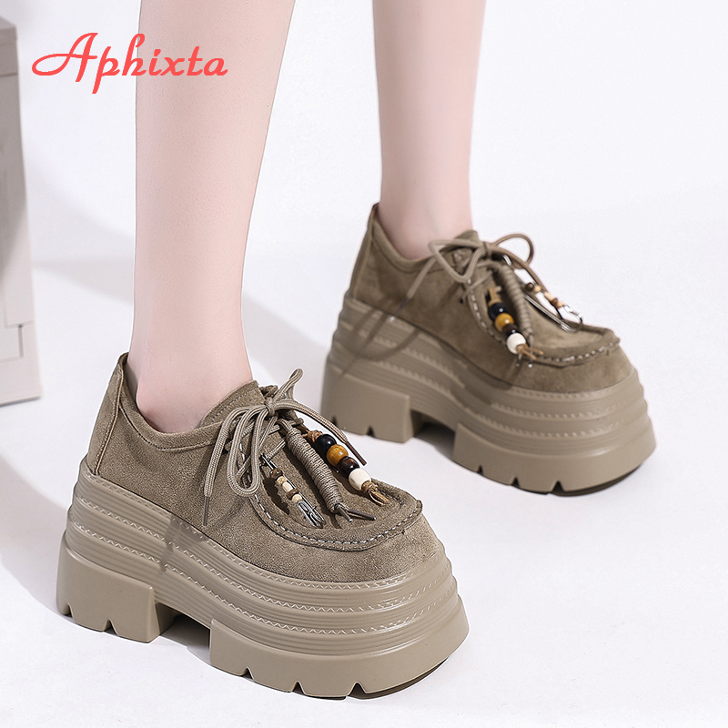 Aphixta Suede Upper Fringe Dec - Women'S Fashion Korea reseña y precio