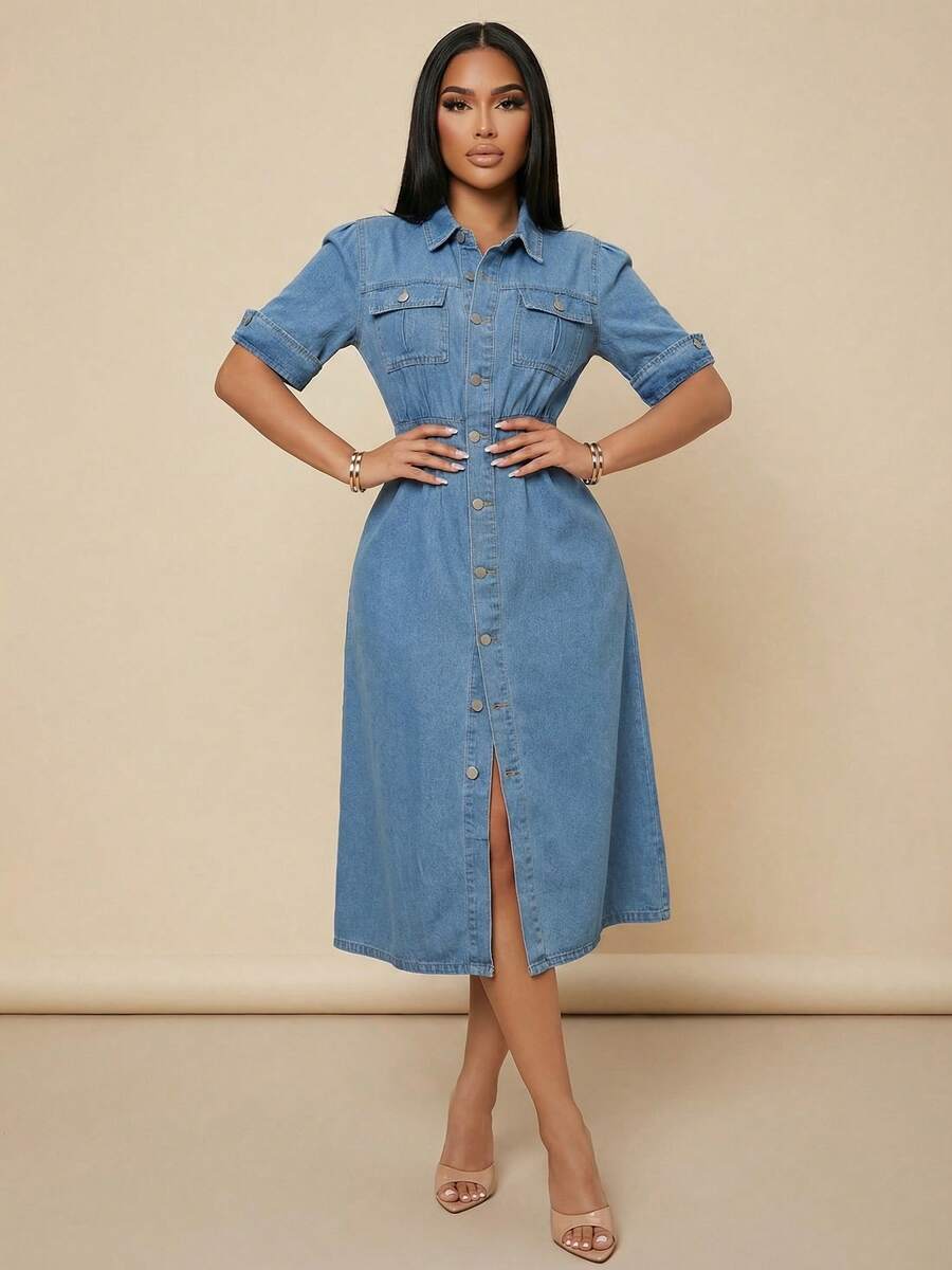 Women’s Light Wash Denim Midi  - Denim Shorts Women reseña y precio