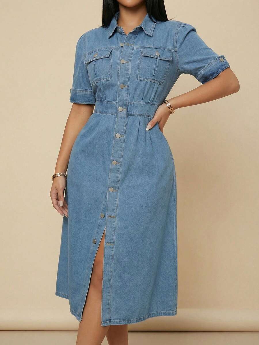 Women’s Light Wash Denim Midi  - Denim Shorts Women reseña y precio