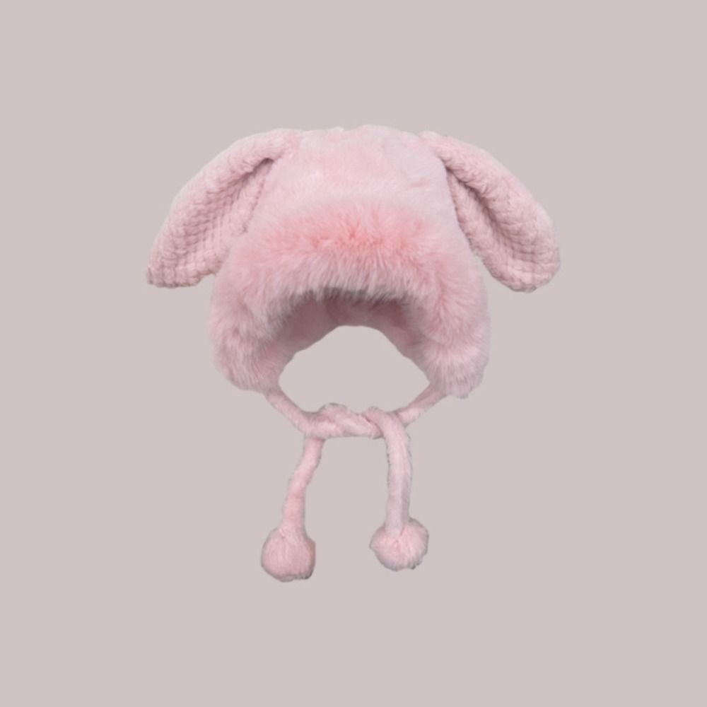 New Warm Winter Hat Woolen Ear - Bucket Hat Women reseña y precio