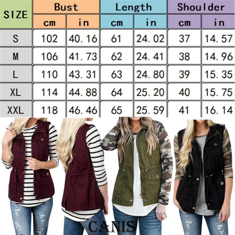 Fashion Women Vest Olive Cargo - Women'S Fashion Utility Jacket reseña y precio