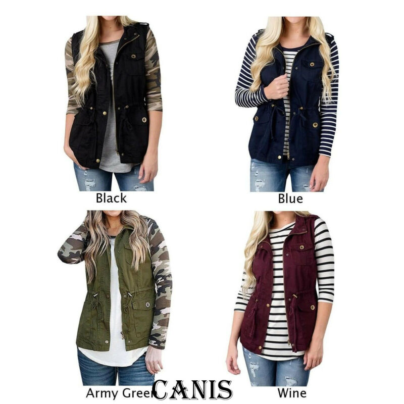 Fashion Women Vest Olive Cargo - Women'S Fashion Utility Jacket reseña y precio