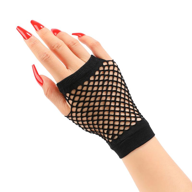 1Pair Short Fishnet Net Gloves - Women'S Fashion Vogue reseña y precio