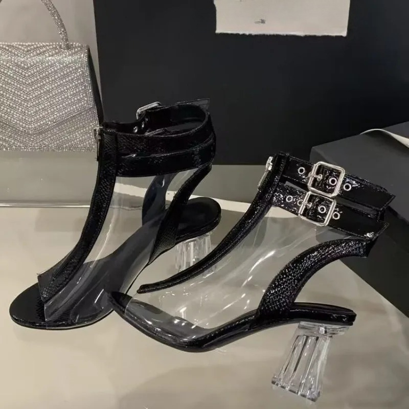Crystal Heel Zip Sandals Summe - Women'S Fashion Belts reseña y precio