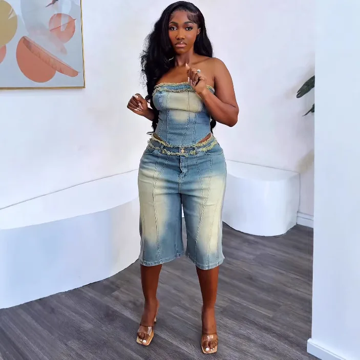 European and American Women's  - Women Fashion Jeans Top reseña y precio