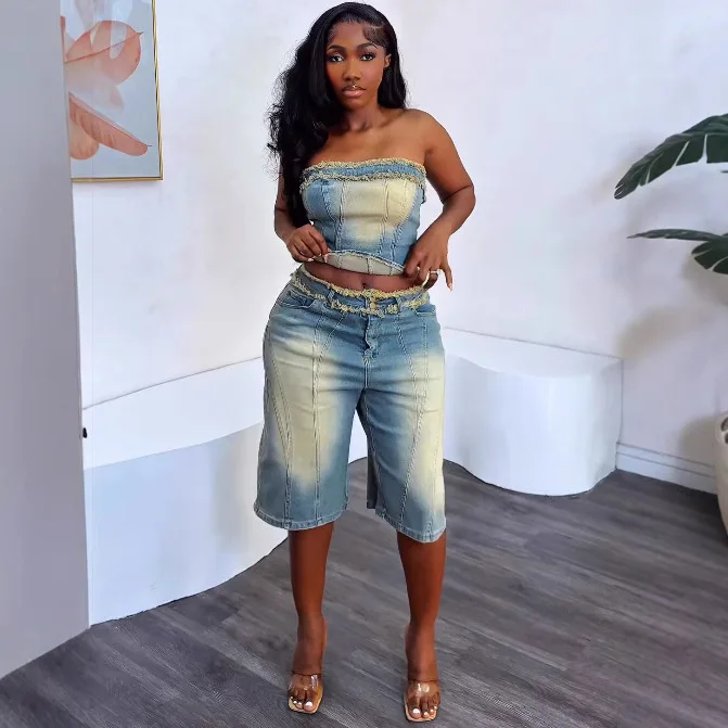 European and American Women's  - Women Fashion Jeans Top reseña y precio