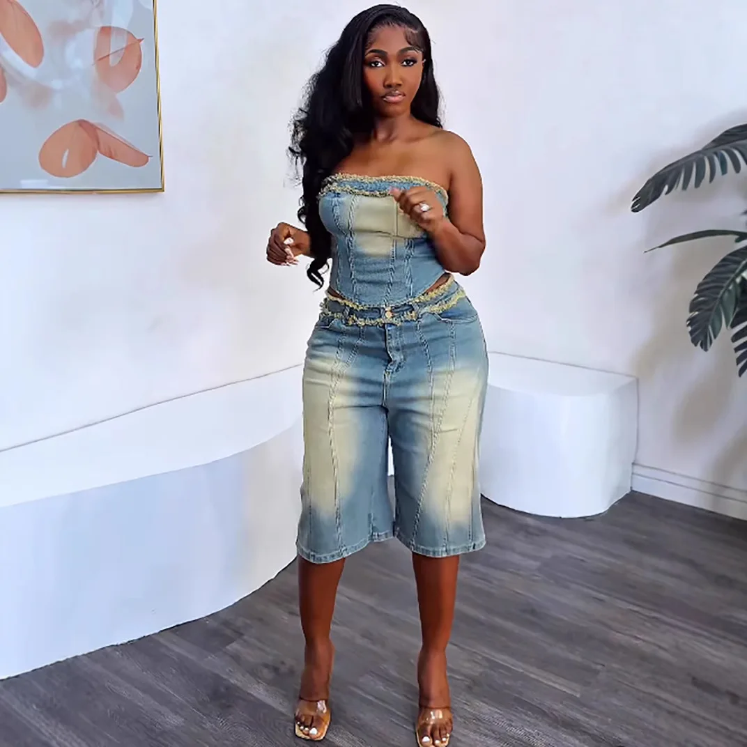 European and American Women's  - Women Fashion Jeans Top reseña y precio