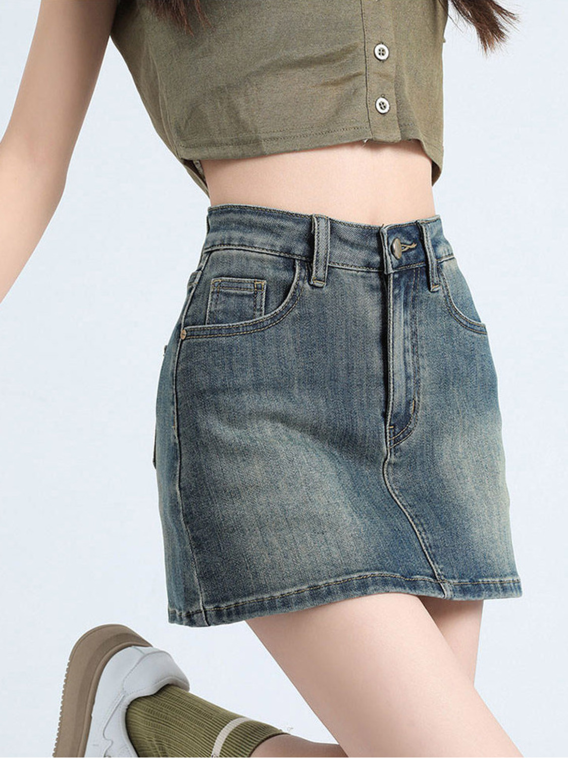 Women's Vintage Washed Denim S - Denim Shorts Women reseña y precio