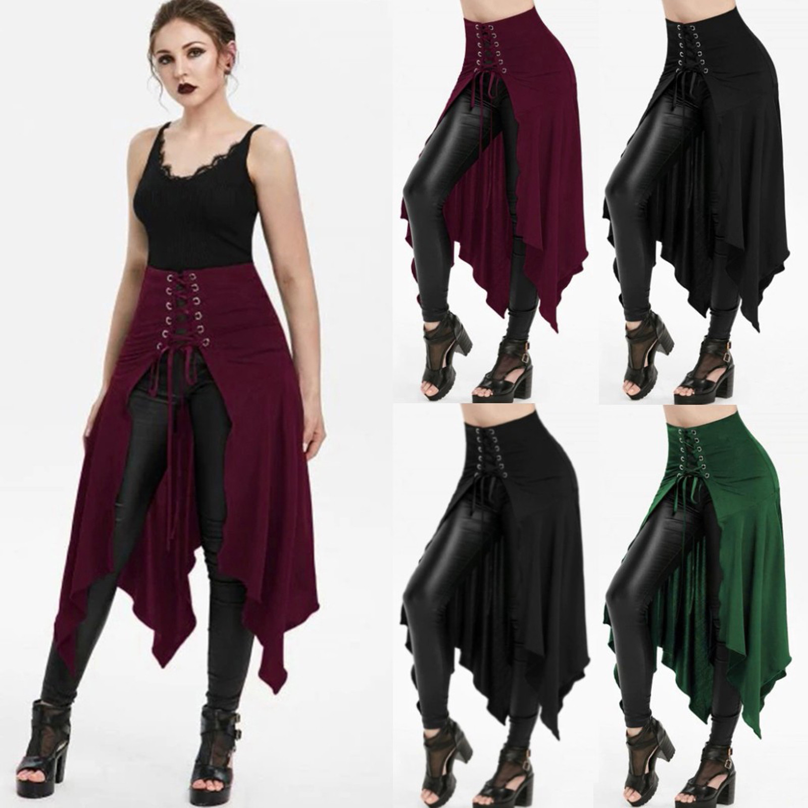 Gothic Skirt Black Medieval Vi - Women'S Fashion Kilt reseña y precio
