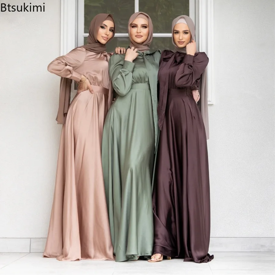 Elegant Satin Dress for Women  - Turkey Women Fashion reseña y precio