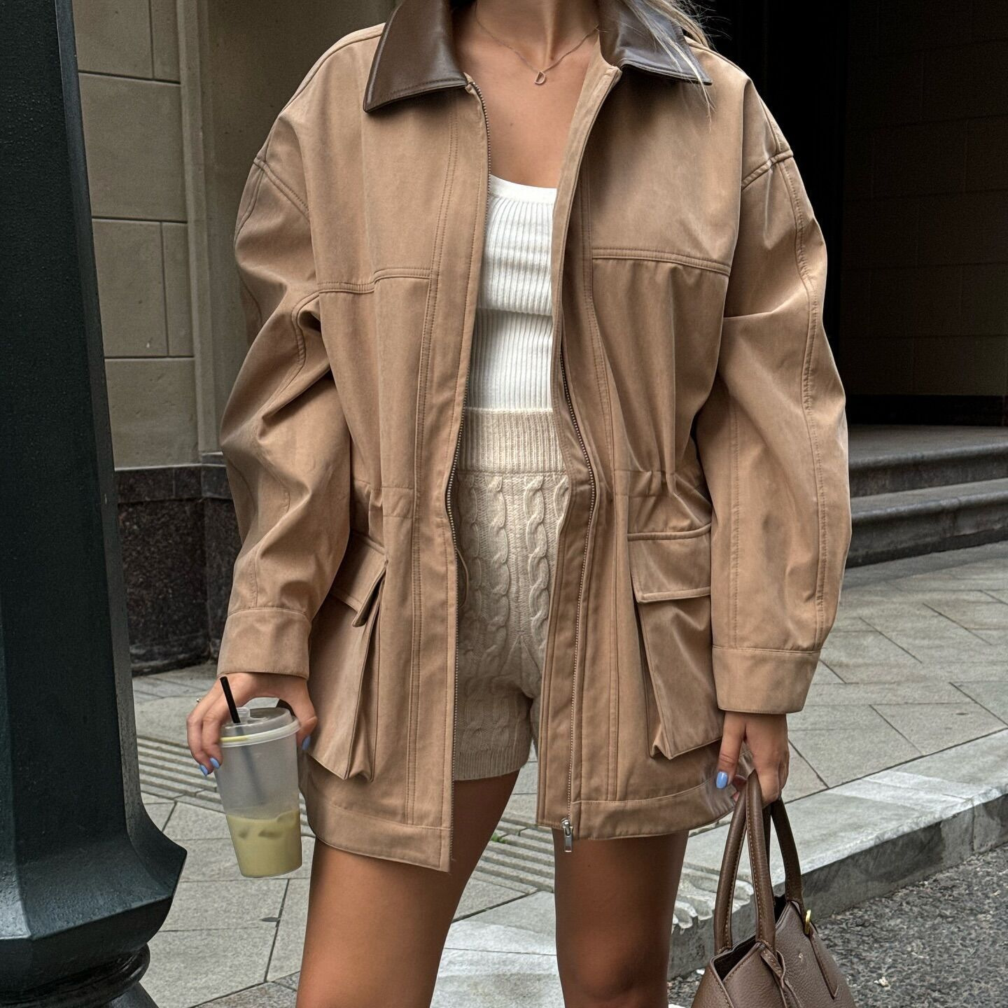 Fashionable Streetwear Trench  - Women'S Fashion Utility Jacket reseña y precio