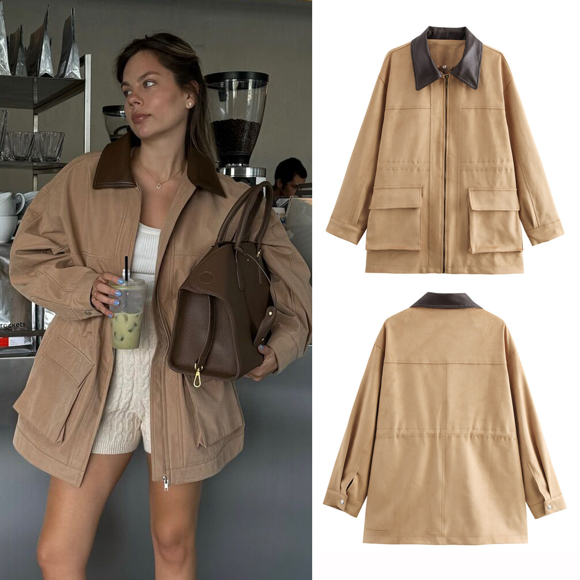Fashionable Streetwear Trench  - Women'S Fashion Utility Jacket reseña y precio
