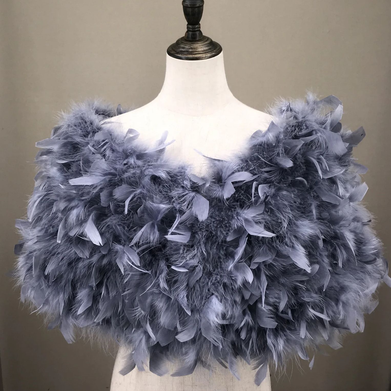 Real Turkey Feather Shawl with - Turkey Women Fashion reseña y precio